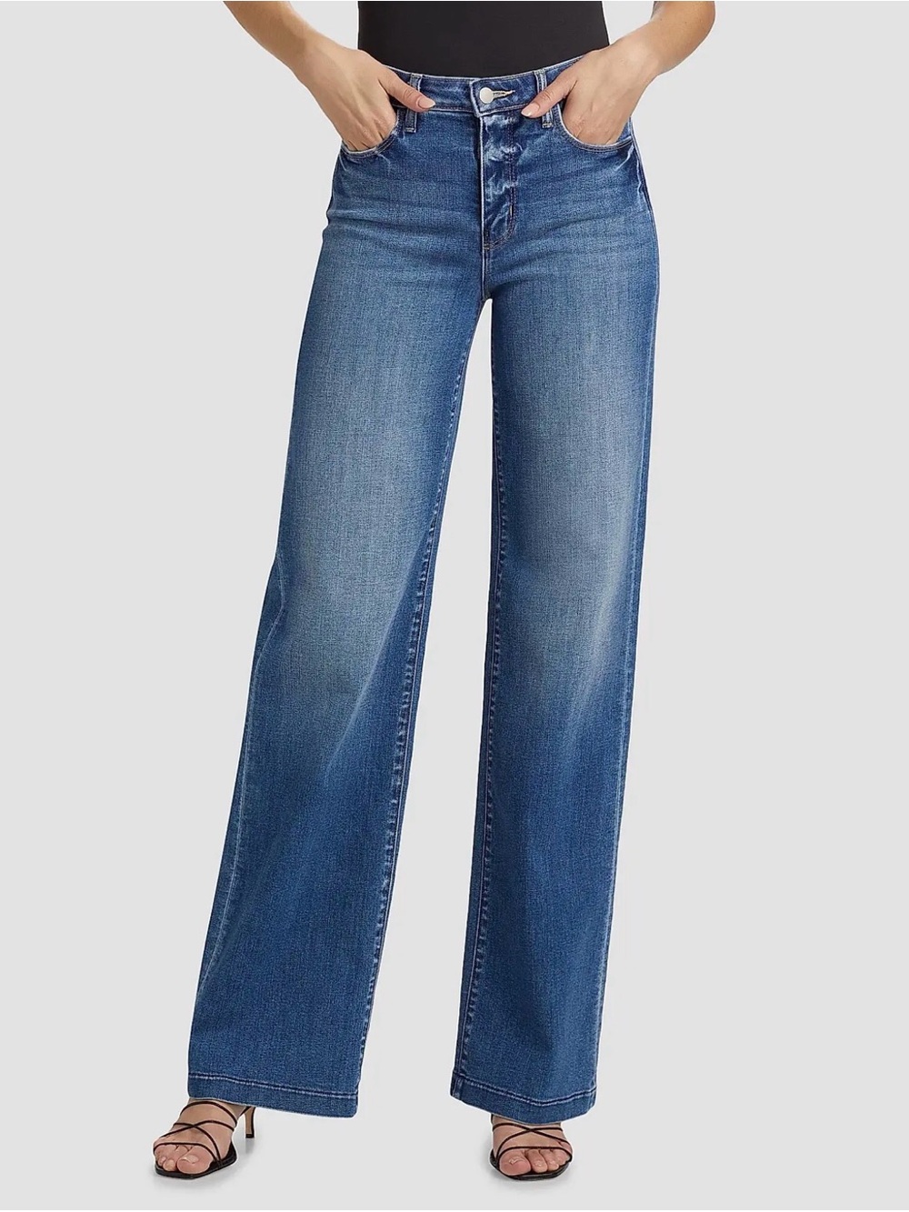 L'AGENCE  Clayton High Rise Wide Leg Jeans in Hampton  Size 28